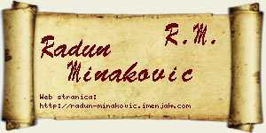Radun Minaković vizit kartica